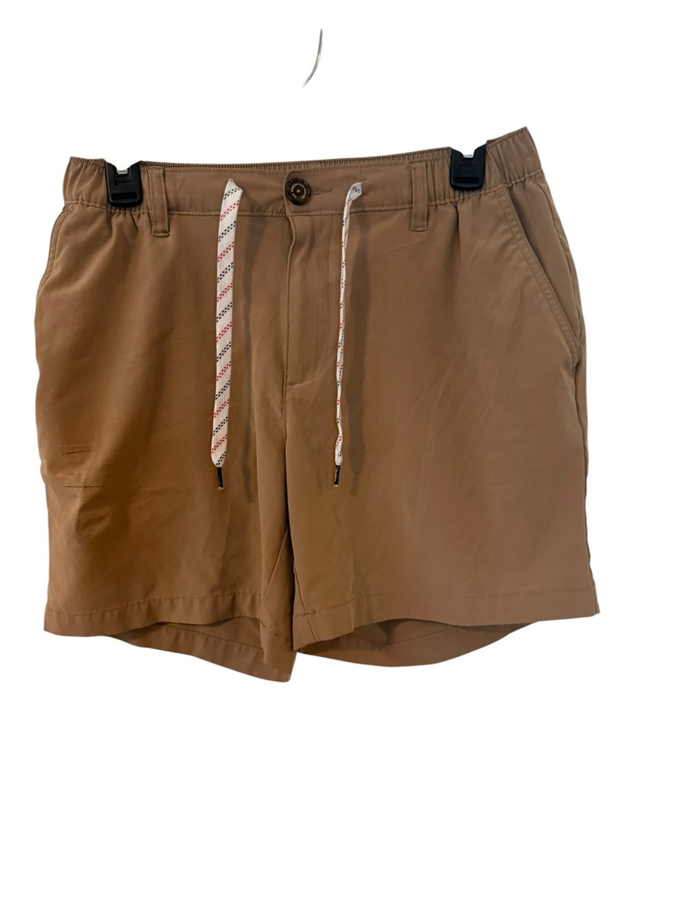 chubbies Tan Flat Front Drawstring Shorts 6" inseam like new size Medium
